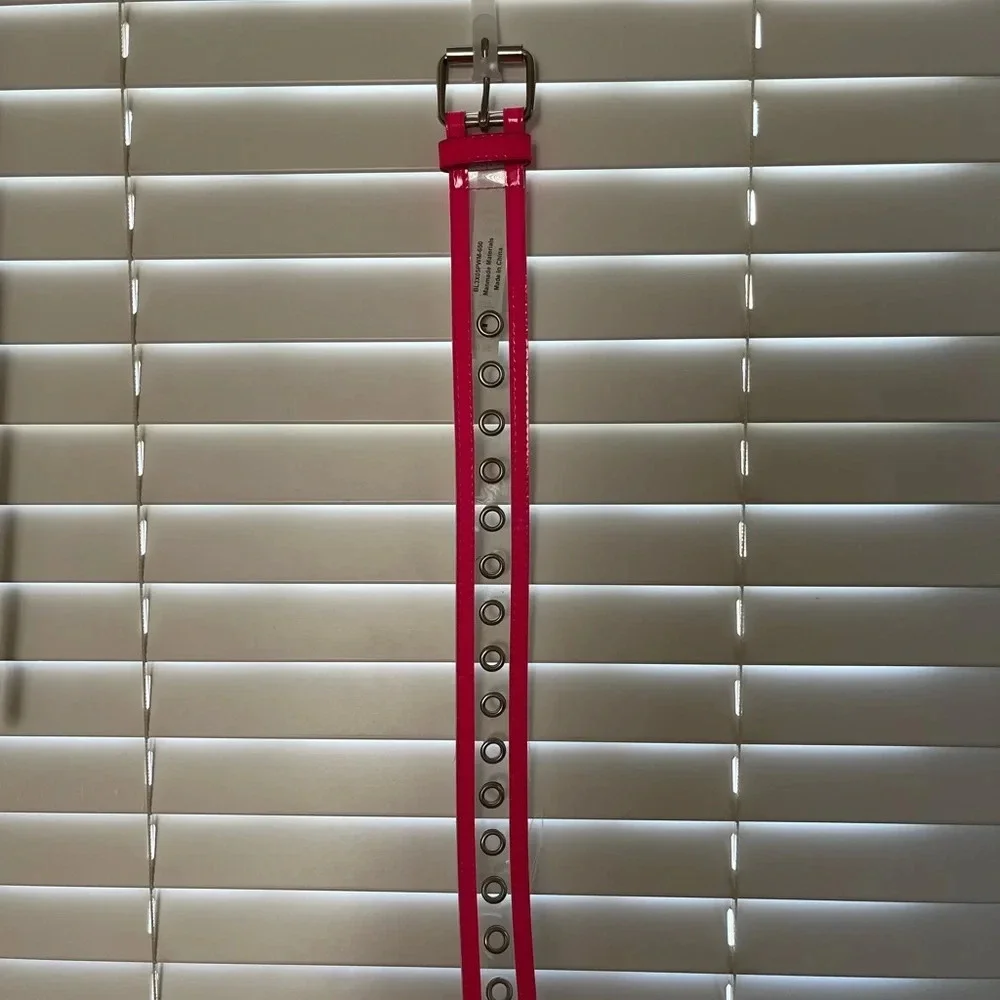NEW Y2K No Boundaries Hot Pink & Clear Belt Large
